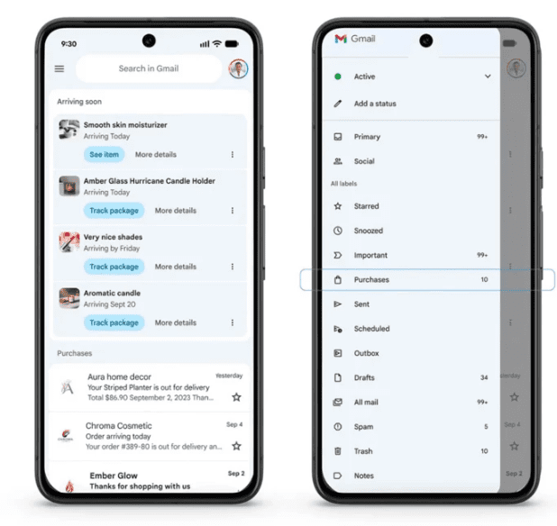 Satın Alımlar: Gmail’de Kargo Takibini Sadelestiren Yeni Görünüm